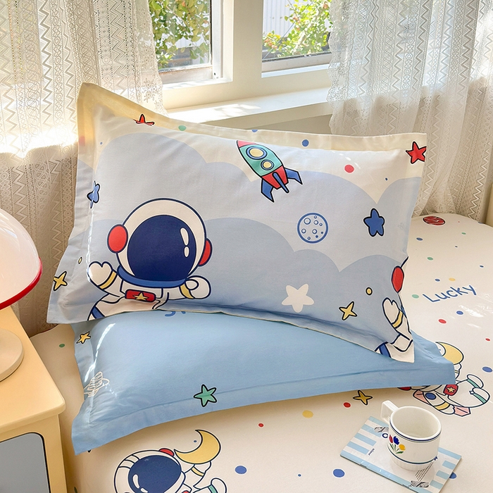 91家纺网 家纺一手货源 找家纺 拾物记 2026新款第一批12868A类全棉单品枕套系列 太空卫士