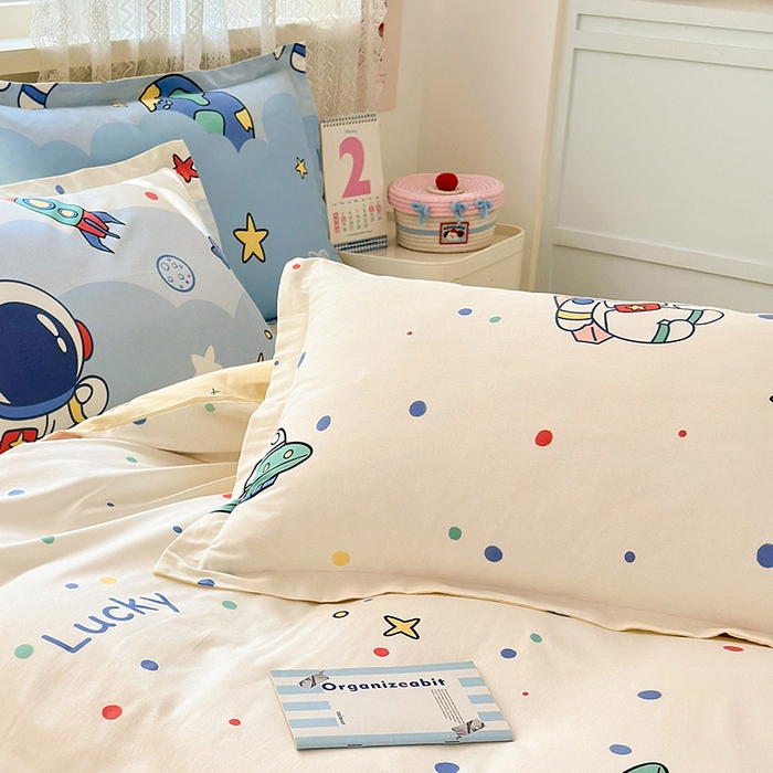 91家纺网 家纺一手货源 找家纺 拾物记 2026新款第一批12868A类全棉单品枕套系列 太空卫士