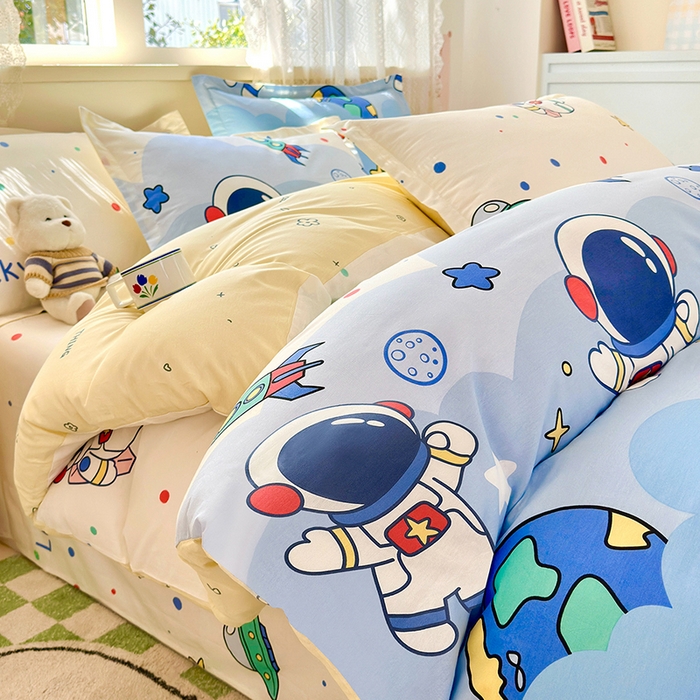 拾物记 2026新款第一批12868A类新疆全棉单品被套系列（预留7-9厘米的缩水尺寸，加厚金属双拉链头、暗线四面锁边，四角全棉绑带） 太空卫士