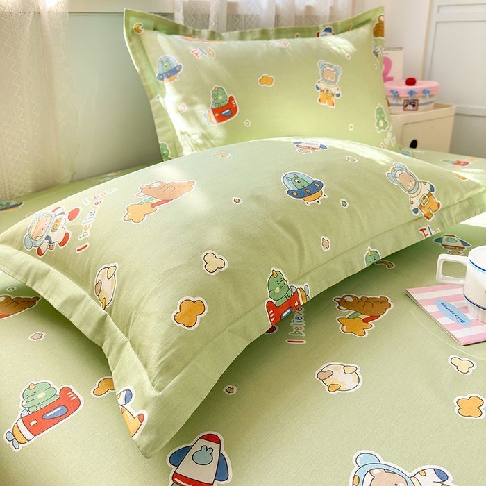 91家纺网 家纺一手货源 找家纺 拾物记 2026新款第一批12868A类全棉单品枕套系列 太空熊