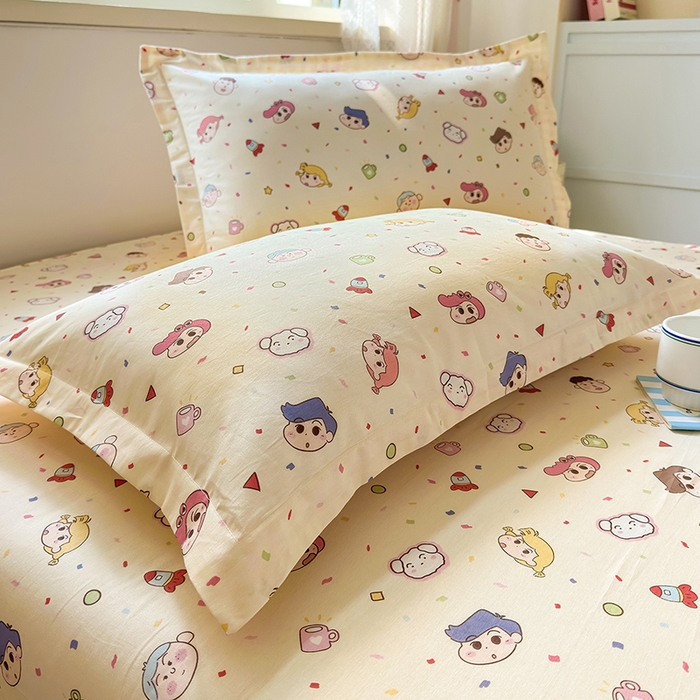 91家纺网 家纺一手货源 找家纺 拾物记 2026新款第一批12868A类全棉单品枕套系列 糖果幼儿园