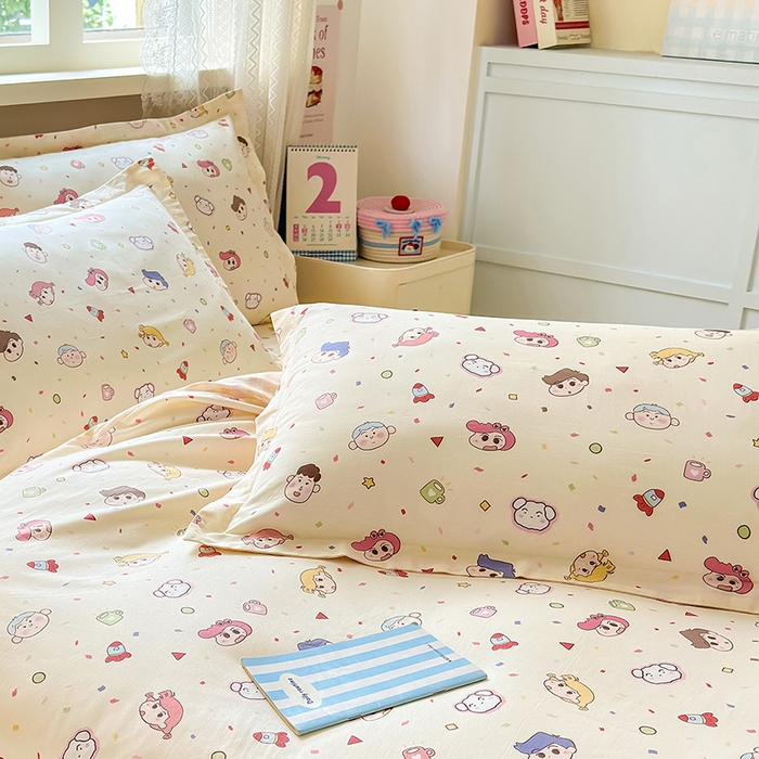 91家纺网 家纺一手货源 找家纺 拾物记 2026新款第一批12868A类全棉单品枕套系列 糖果幼儿园