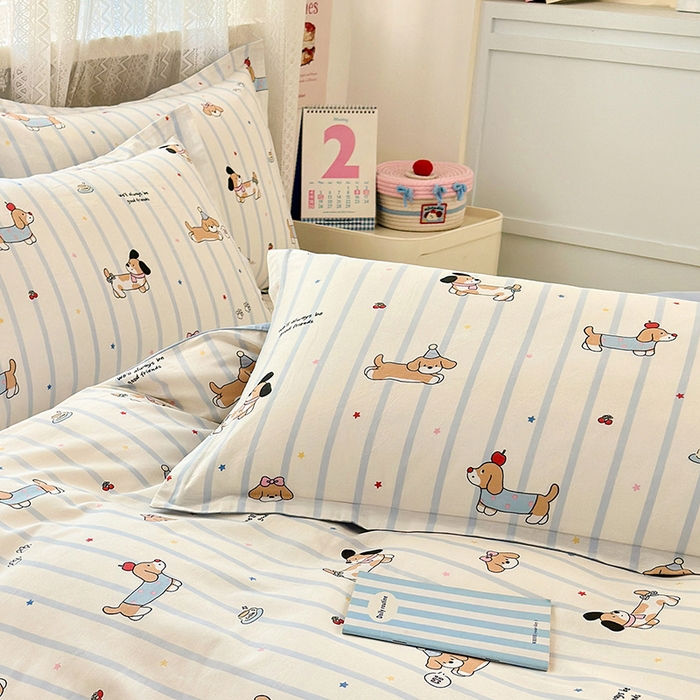 91家纺网 家纺一手货源 找家纺 拾物记 2026新款第一批12868A类全棉单品枕套系列 糖纸童年