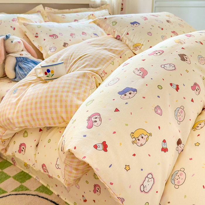 拾物记 2026新款第一批12868A类新疆全棉单品被套系列（预留7-9厘米的缩水尺寸，加厚金属双拉链头、暗线四面锁边，四角全棉绑带） 糖果幼儿园
