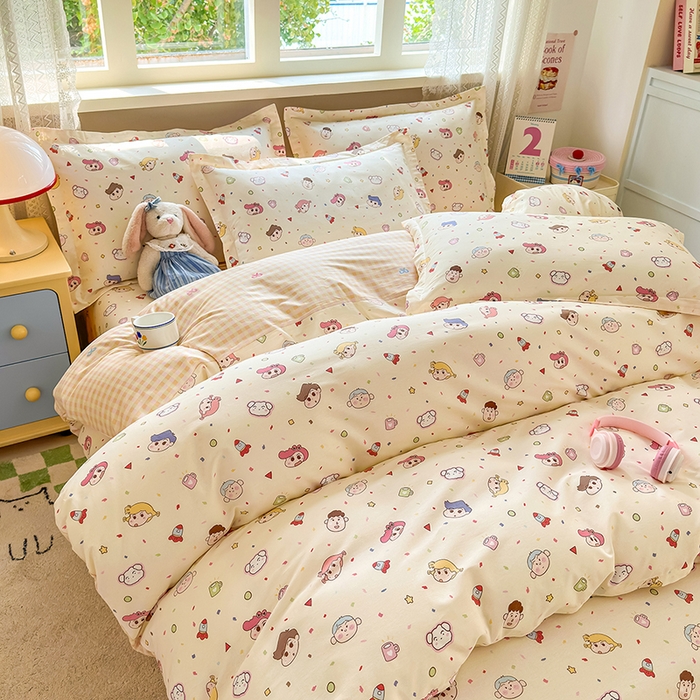 91家纺网 家纺一手货源 找家纺 拾物记 2026新款第一批12868A类新疆全棉单品被套系列（预留7-9厘米的缩水尺寸，加厚金属双拉链头、暗线四面锁边，四角全棉绑带） 糖果幼儿园