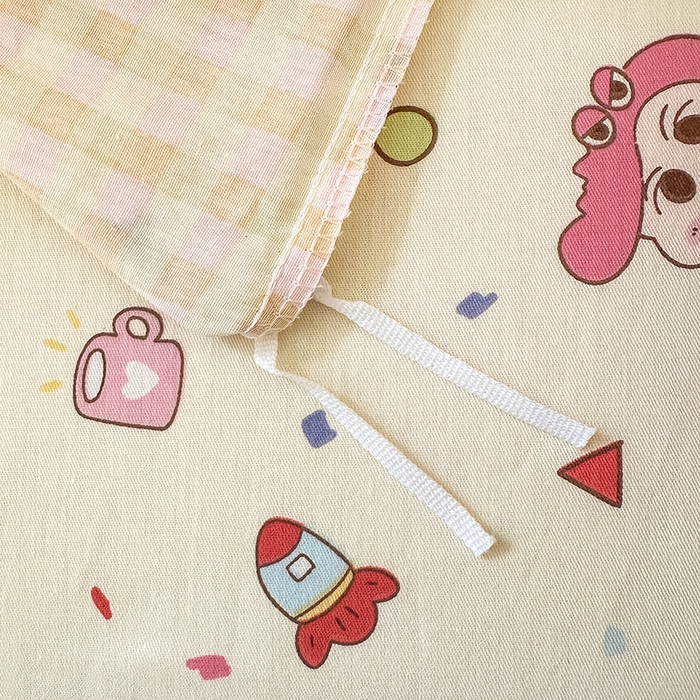 91家纺网 家纺一手货源 找家纺 拾物记 2026新款第一批12868A类新疆全棉单品被套系列（预留7-9厘米的缩水尺寸，加厚金属双拉链头、暗线四面锁边，四角全棉绑带） 糖果幼儿园