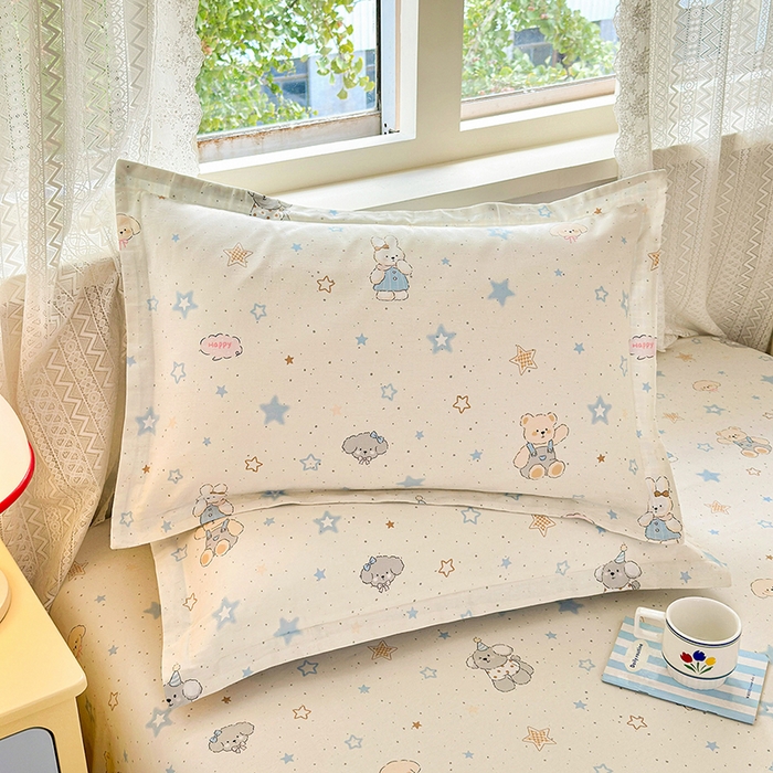 91家纺网 家纺一手货源 找家纺 拾物记 2026新款第一批12868A类全棉单品枕套系列 星星童话园