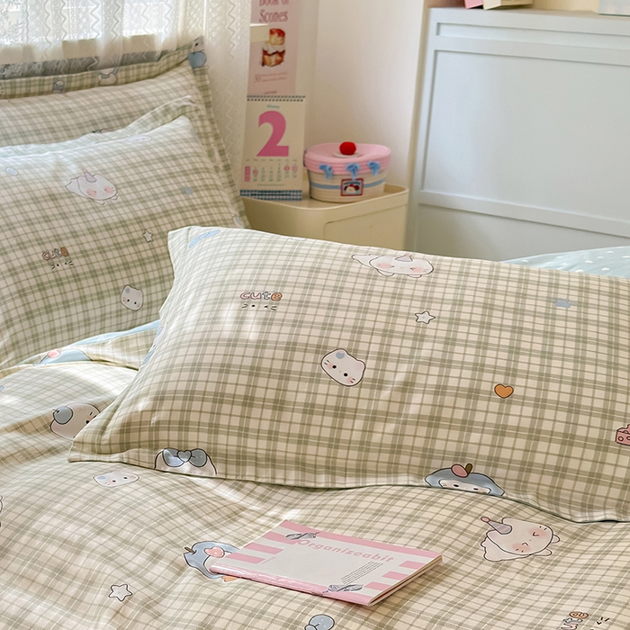 91家纺网 家纺一手货源 找家纺 拾物记 2026新款第一批12868A类全棉单品枕套系列 元气小布