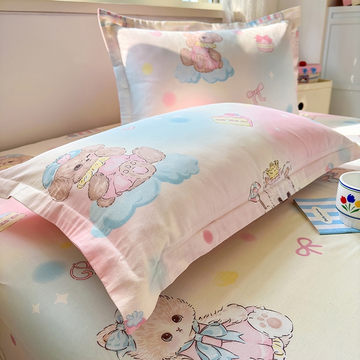 91家纺网 家纺一手货源 找家纺 拾物记 2026新款第一批12868A类全棉单品枕套系列 云间甜梦