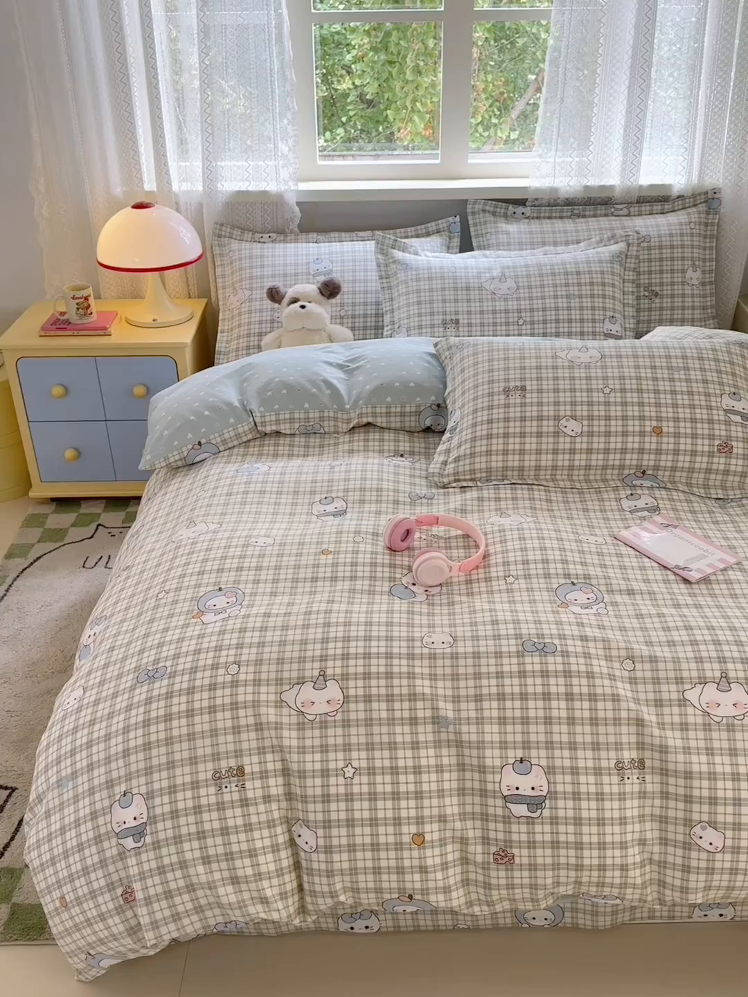 91家纺网 家纺一手货源 找家纺 拾物记 2026新款第一批12868A类新疆全棉单品被套系列（预留7-9厘米的缩水尺寸，加厚金属双拉链头、暗线四面锁边，四角全棉绑带） 元气小布