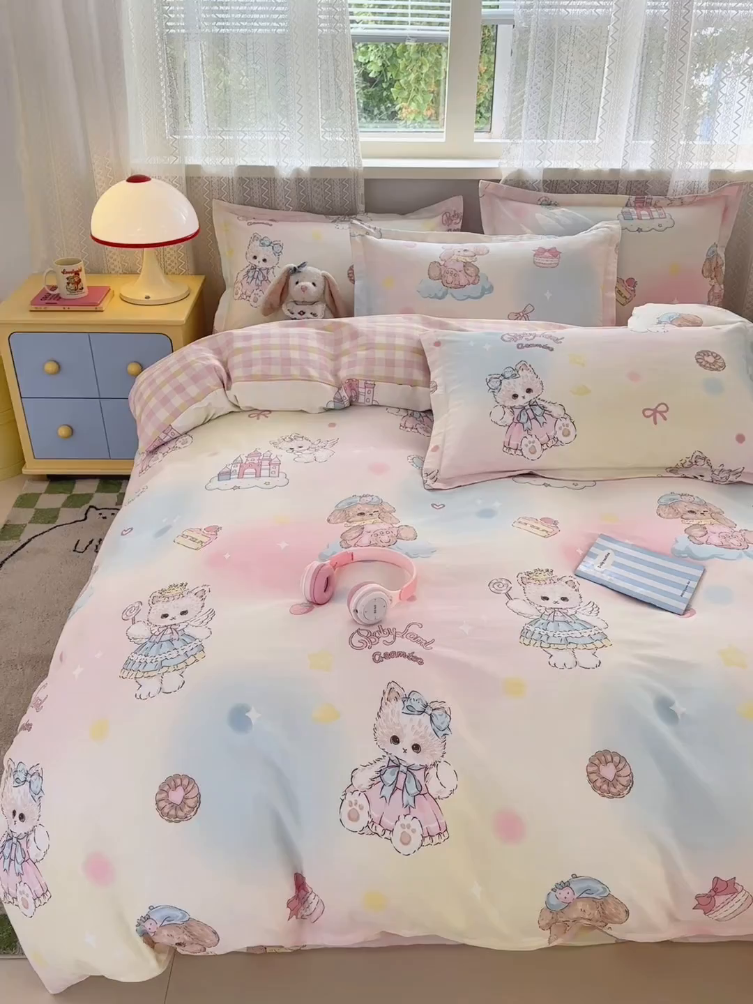 91家纺网 家纺一手货源 找家纺 拾物记 2026新款第一批12868A类新疆全棉单品被套系列（预留7-9厘米的缩水尺寸，加厚金属双拉链头、暗线四面锁边，四角全棉绑带） 云间甜梦