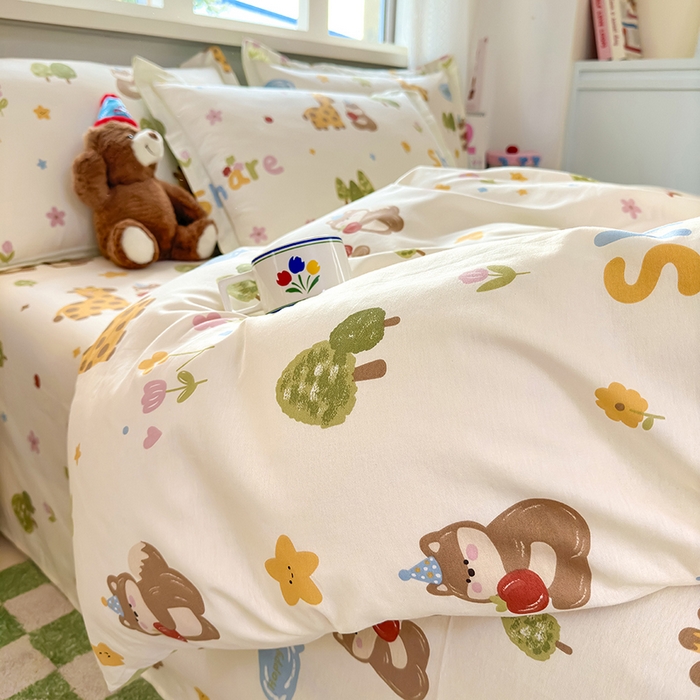 91家纺网 家纺一手货源 找家纺 （总）拾物记 2026新款第一批12868A类新疆全棉四件套（套件的被套预留7-9cm，90x200床笠高度15厘米，适合4-15厘米学生床垫使用，其他尺寸床笠高28cm 适合4-28厘米床垫使用，床