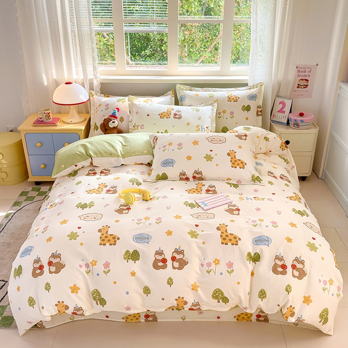 91家纺网 家纺一手货源 找家纺 （总）拾物记 2026新款第一批12868A类新疆全棉四件套（套件的被套预留7-9cm，90x200床笠高度15厘米，适合4-15厘米学生床垫使用，其他尺寸床笠高28cm 适合4-28厘米床垫使用，床