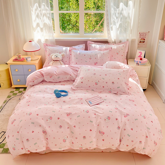 91家纺网 家纺一手货源 找家纺 （总）拾物记 2026新款第一批12868A类新疆全棉四件套（套件的被套预留7-9cm，90x200床笠高度15厘米，适合4-15厘米学生床垫使用，其他尺寸床笠高28cm 适合4-28厘米床垫使用，床