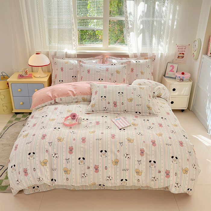 91家纺网 家纺一手货源 找家纺 （总）拾物记 2026新款第一批12868A类新疆全棉四件套（套件的被套预留7-9cm，90x200床笠高度15厘米，适合4-15厘米学生床垫使用，其他尺寸床笠高28cm 适合4-28厘米床垫使用，床