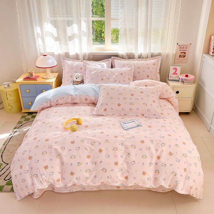 91家纺网 家纺一手货源 找家纺 （总）拾物记 2026新款第一批12868A类新疆全棉四件套（套件的被套预留7-9cm，90x200床笠高度15厘米，适合4-15厘米学生床垫使用，其他尺寸床笠高28cm 适合4-28厘米床垫使用，床