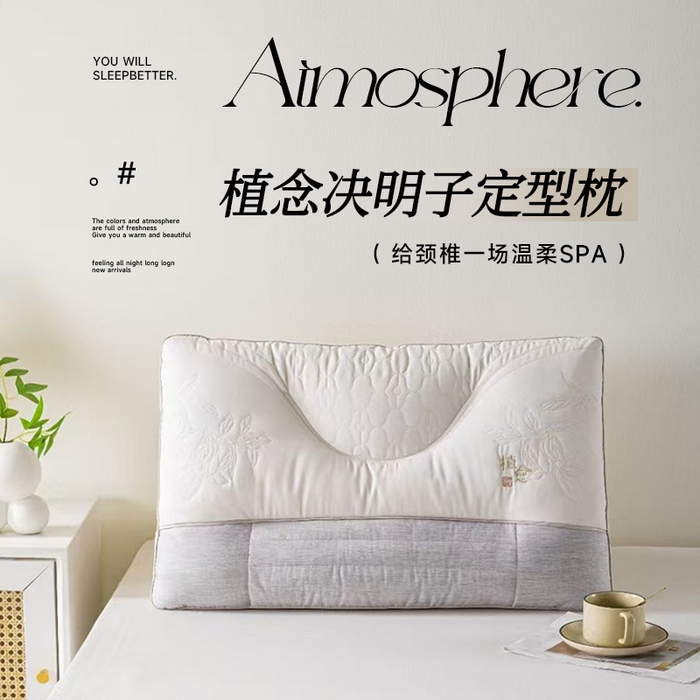 91家纺网 家纺一手货源 找家纺 （总）剑桥枕业 2025新款植念决明子羽丝定型枕芯 剑桥枕业新品促销款式枕头