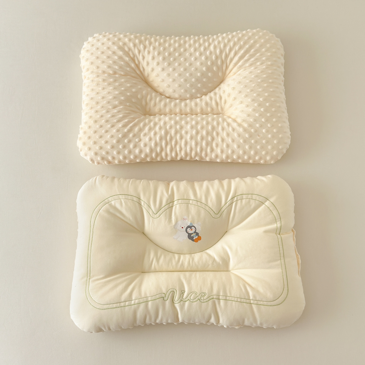 91家纺网 家纺一手货源 找家纺 北鸣有鱼枕芯馆 2025新款苹果狗系列100S全棉豆豆枕枕头枕芯 全棉小伙伴黄色-40x60cm