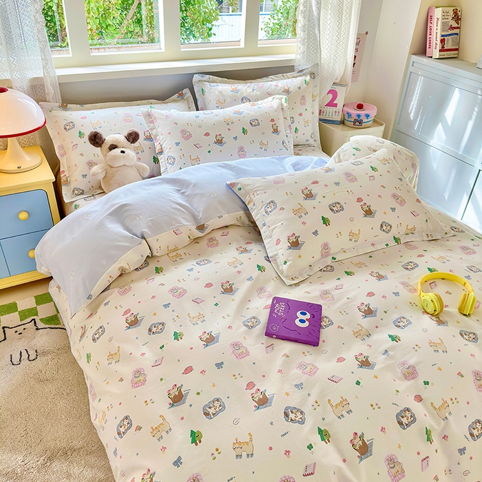 91家纺网 家纺一手货源 找家纺 拾物记 2026新款第一批12868A类全棉四件套笠宽度