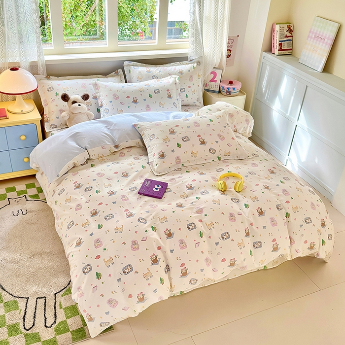 91家纺网 家纺一手货源 找家纺 拾物记 2026新款第一批12868A类全棉四件套笠宽度