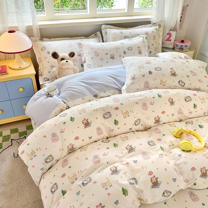 91家纺网 家纺一手货源 找家纺 拾物记 2026新款第一批12868A类全棉四件套笠宽度