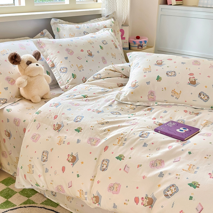 91家纺网 家纺一手货源 找家纺 拾物记 2026新款第一批12868A类全棉四件套笠宽度