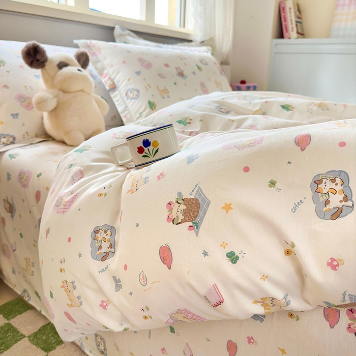 91家纺网 家纺一手货源 找家纺 拾物记 2026新款第一批12868A类全棉四件套笠宽度