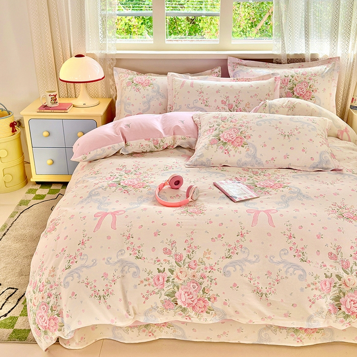 91家纺网 家纺一手货源 找家纺 拾物记 2026新款第一批12868A类全棉四件套笠宽度