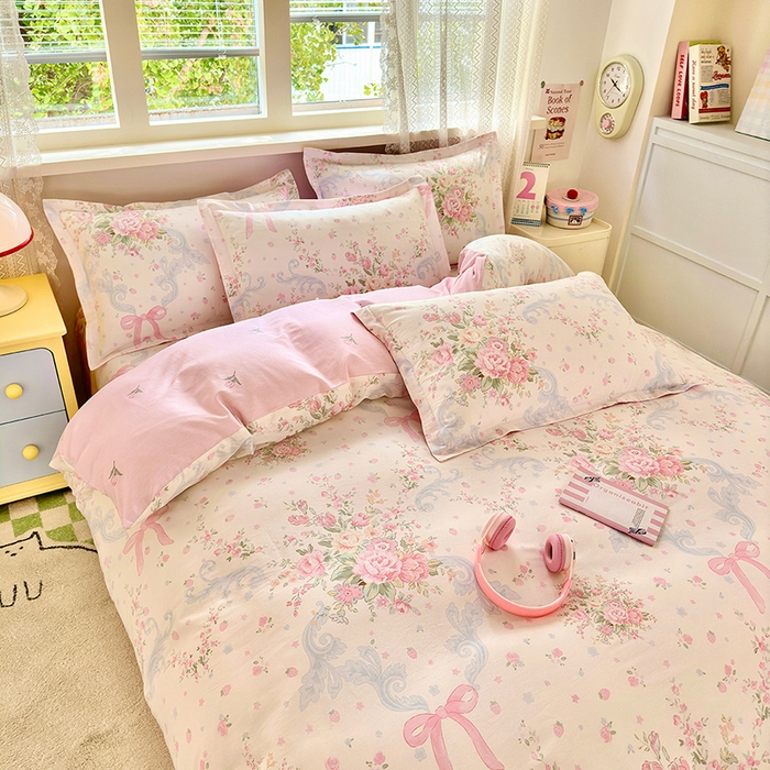 91家纺网 家纺一手货源 找家纺 拾物记 2026新款第一批12868A类全棉四件套笠宽度