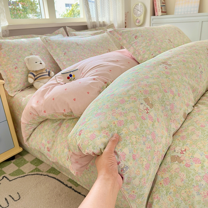 91家纺网 家纺一手货源 找家纺 拾物记 2026新款第一批12868A类全棉四件套笠宽度