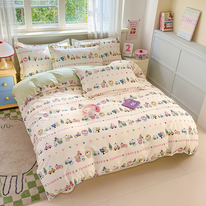 91家纺网 家纺一手货源 找家纺 拾物记 2026新款第一批12868A类全棉四件套笠宽度