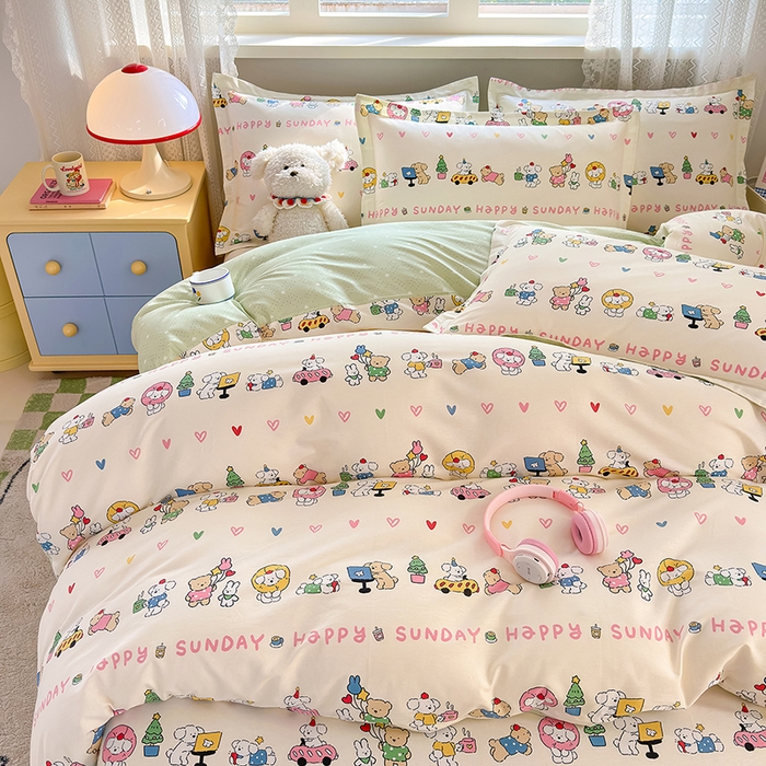 91家纺网 家纺一手货源 找家纺 拾物记 2026新款第一批12868A类全棉四件套笠宽度