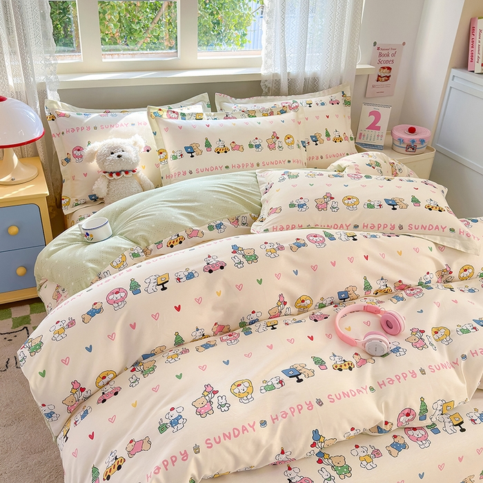 91家纺网 家纺一手货源 找家纺 拾物记 2026新款第一批12868A类全棉四件套笠宽度