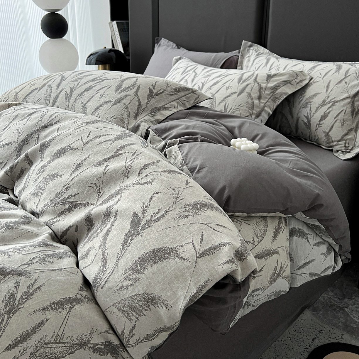 91家纺网 家纺一手货源 找家纺 （总）锦彩家居 2025新款A类60支全棉色织提花四件套-复古风系列