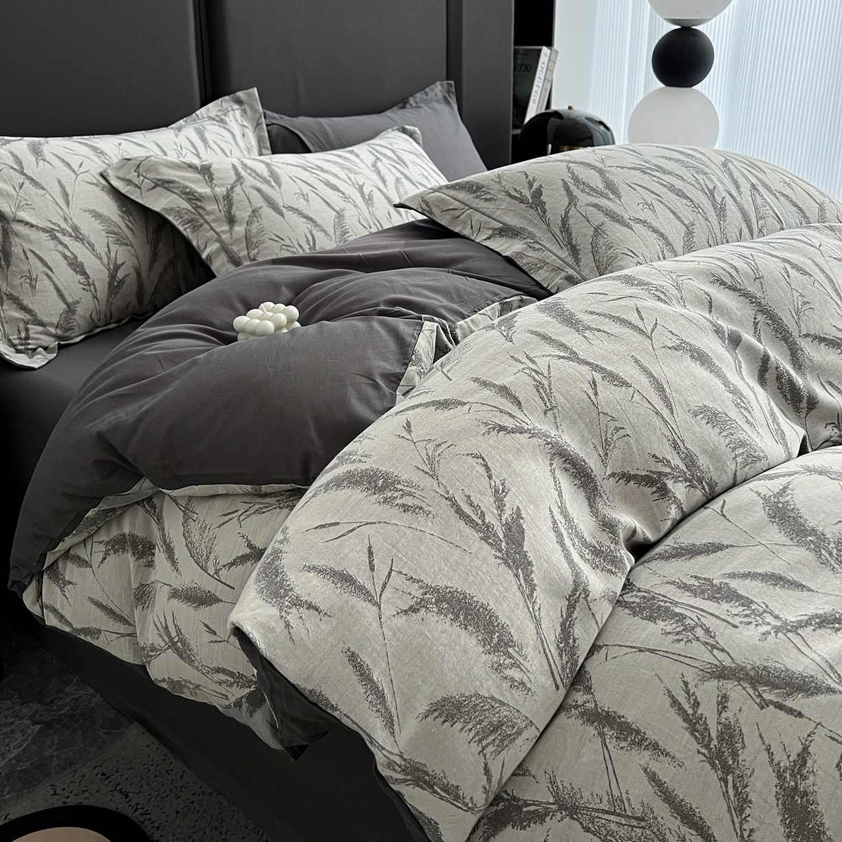 91家纺网 家纺一手货源 找家纺 （总）锦彩家居 2025新款A类60支全棉色织提花四件套-复古风系列