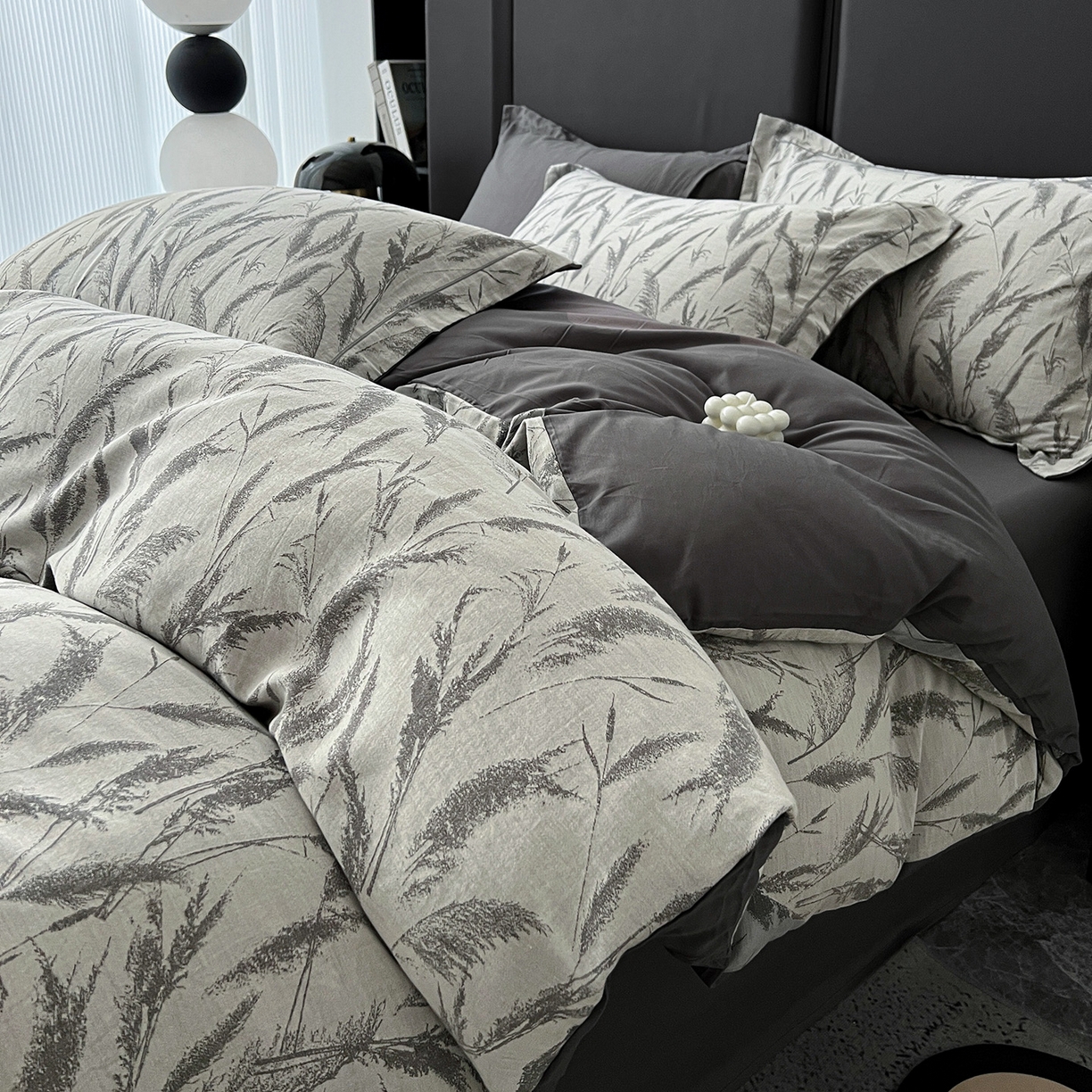 91家纺网 家纺一手货源 找家纺 （总）锦彩家居 2025新款A类60支全棉色织提花四件套-复古风系列