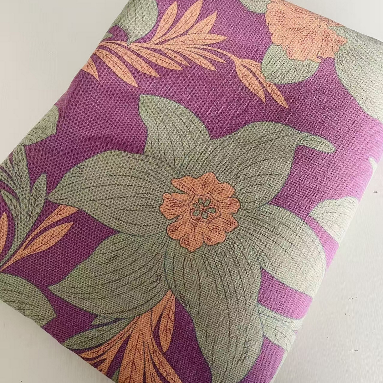 禧多家纺 2025新款双层纱提花单被罩 百合