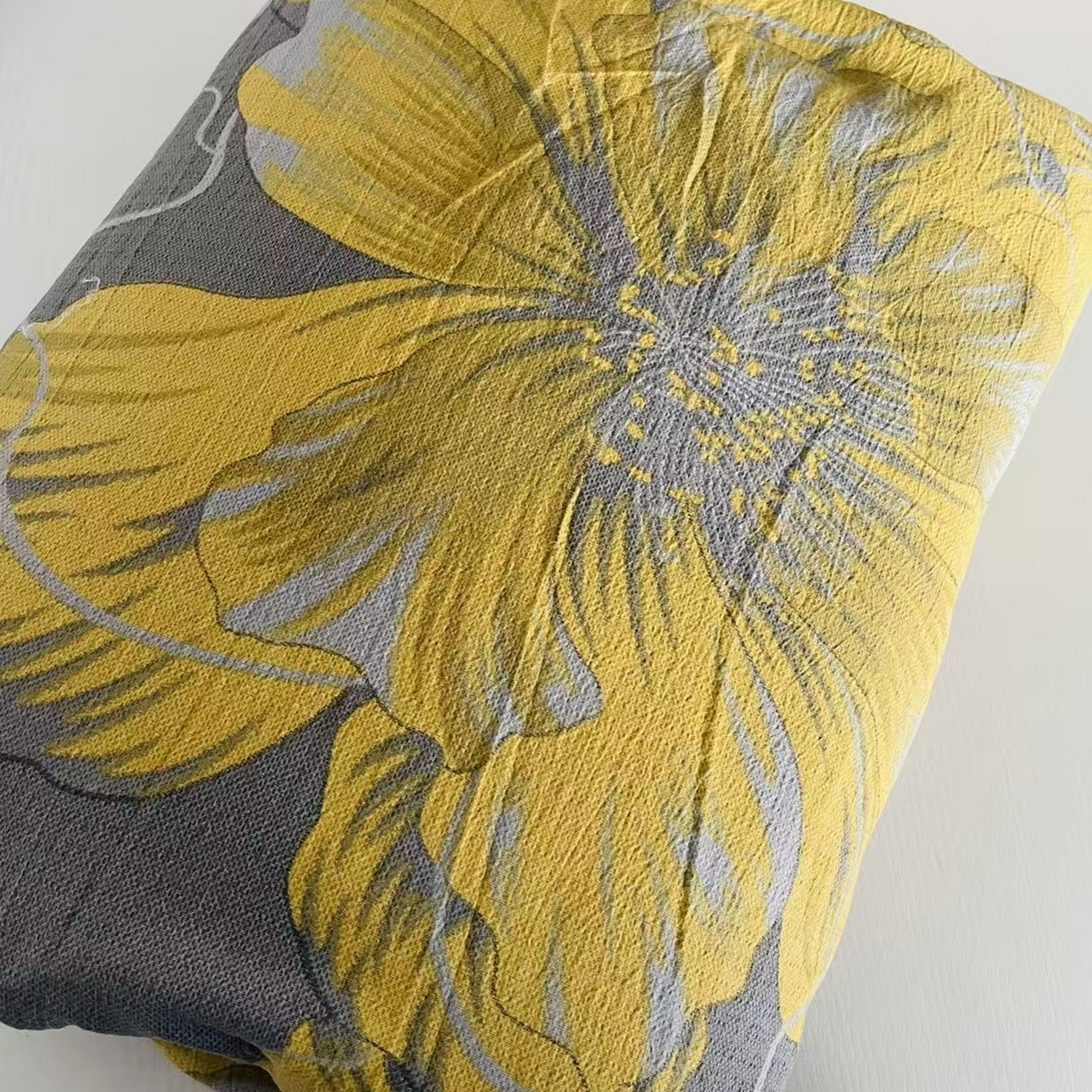 禧多家纺 2025新款双层纱提花单被罩 金晨花语