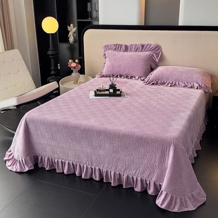 91家纺网 家纺一手货源 找家纺 爱彼家纺 2025冬季新款水晶宝宝绒单床盖床盖单件家用保暖床盖毛毯 宝宝绒床盖-浅紫