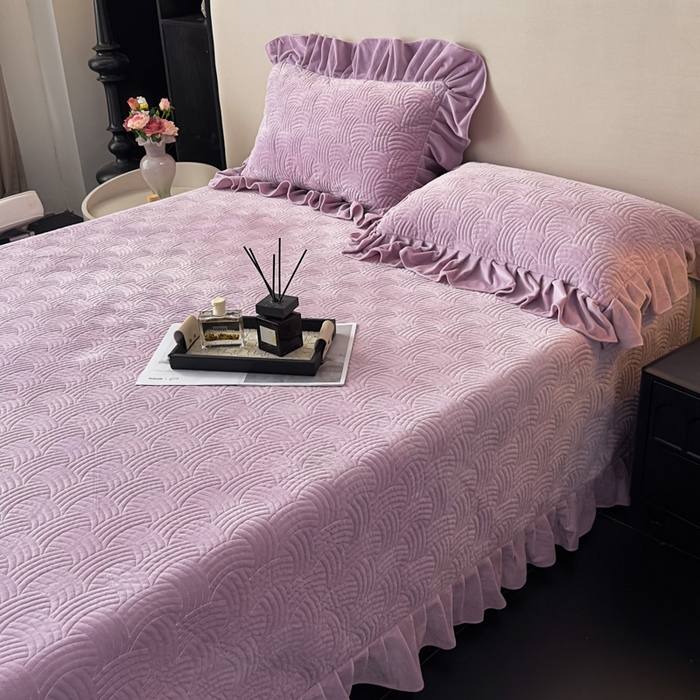 91家纺网 家纺一手货源 找家纺 爱彼家纺 2025冬季新款水晶宝宝绒单床盖床盖单件家用保暖床盖毛毯 宝宝绒床盖-浅紫