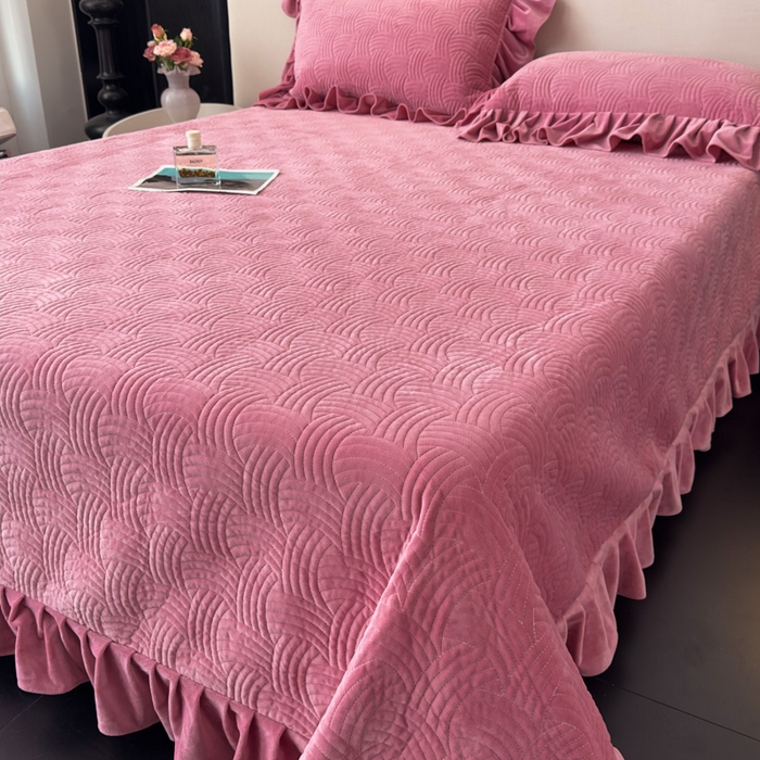 91家纺网 家纺一手货源 找家纺 爱彼家纺 2025冬季新款水晶宝宝绒单床盖床盖单件家用保暖床盖毛毯 宝宝绒床盖-豆沙