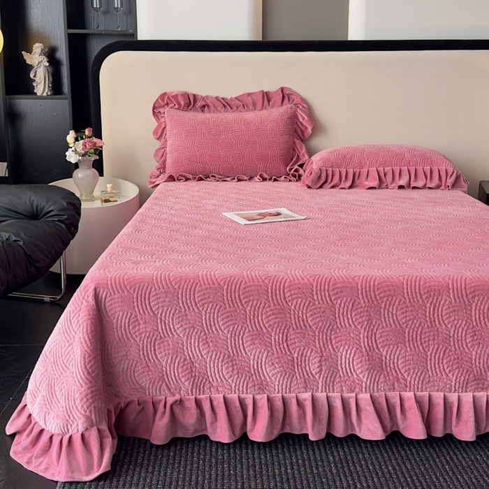 91家纺网 家纺一手货源 找家纺 爱彼家纺 2025冬季新款水晶宝宝绒单床盖床盖单件家用保暖床盖毛毯 宝宝绒床盖-豆沙