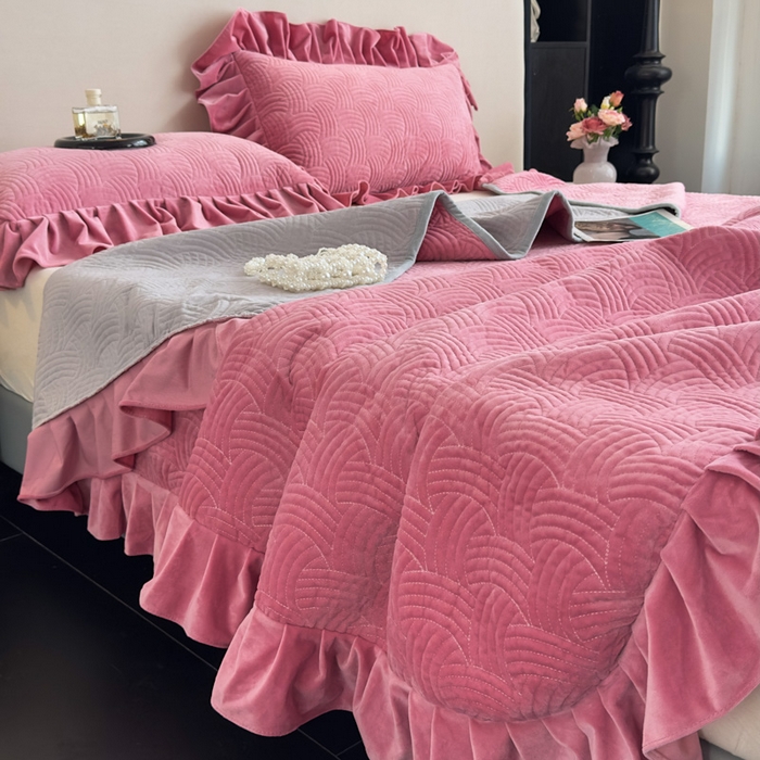 91家纺网 家纺一手货源 找家纺 爱彼家纺 2025冬季新款水晶宝宝绒单床盖床盖单件家用保暖床盖毛毯 宝宝绒床盖-豆沙