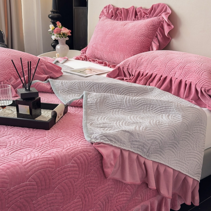 91家纺网 家纺一手货源 找家纺 爱彼家纺 2025冬季新款水晶宝宝绒单床盖床盖单件家用保暖床盖毛毯 宝宝绒床盖-豆沙