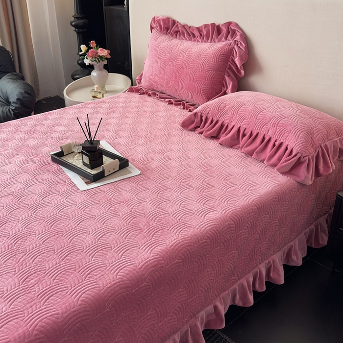 91家纺网 家纺一手货源 找家纺 爱彼家纺 2025冬季新款水晶宝宝绒单床盖床盖单件家用保暖床盖毛毯 宝宝绒床盖-豆沙