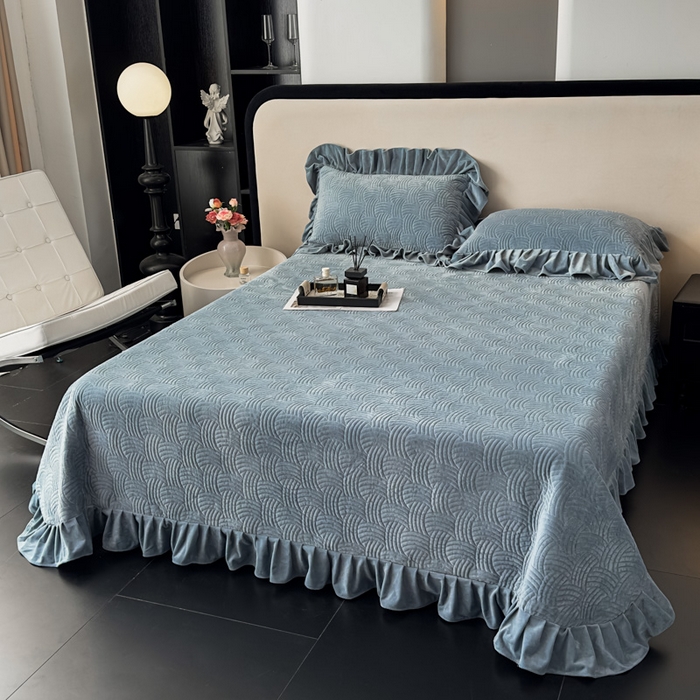 91家纺网 家纺一手货源 找家纺 爱彼家纺 2025冬季新款水晶宝宝绒单床盖床盖单件家用保暖床盖毛毯 宝宝绒床盖-浅灰