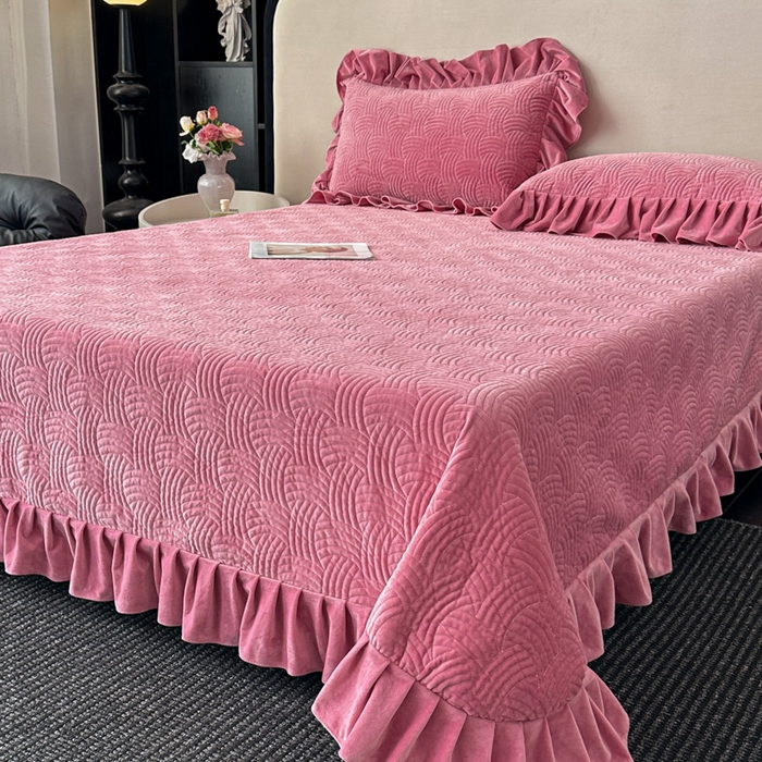 91家纺网 家纺一手货源 找家纺 爱彼家纺 2025冬季新款水晶宝宝绒单床盖床盖单件家用保暖床盖毛毯 宝宝绒床盖-豆沙