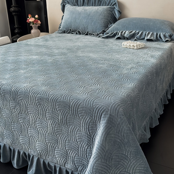 91家纺网 家纺一手货源 找家纺 爱彼家纺 2025冬季新款水晶宝宝绒单床盖床盖单件家用保暖床盖毛毯 宝宝绒床盖-浅灰