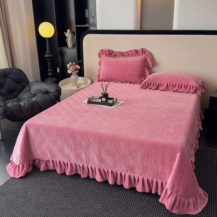 91家纺网 家纺一手货源 找家纺 爱彼家纺 2025冬季新款水晶宝宝绒单床盖床盖单件家用保暖床盖毛毯 宝宝绒床盖-豆沙