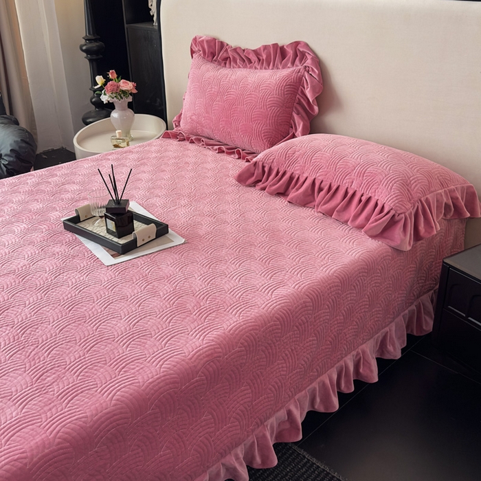 91家纺网 家纺一手货源 找家纺 爱彼家纺 2025冬季新款水晶宝宝绒单床盖床盖单件家用保暖床盖毛毯 宝宝绒床盖-豆沙